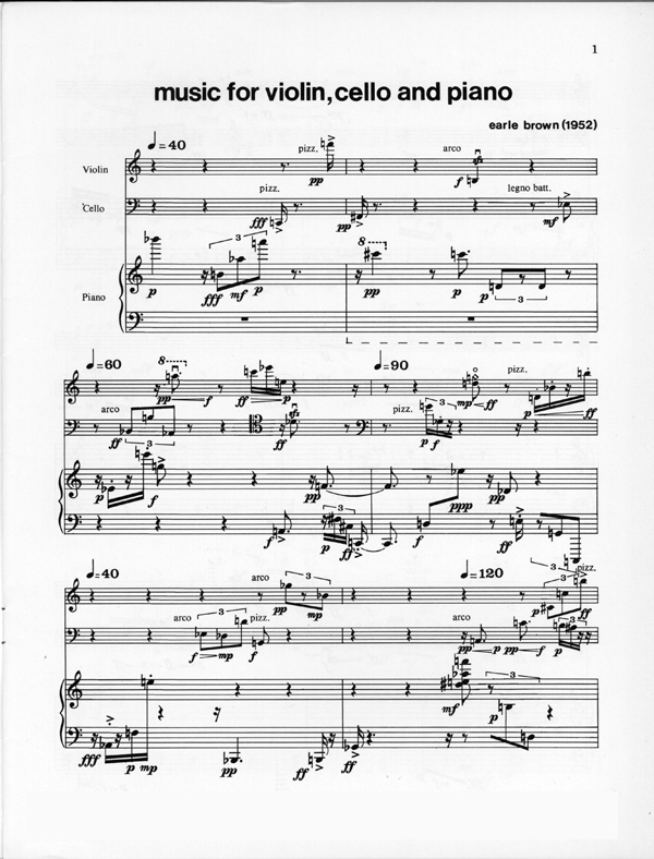 Music for Violin, Cello & Piano sample page